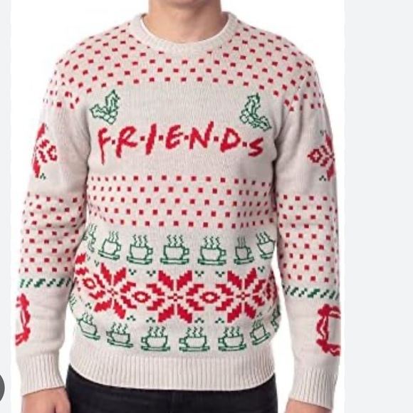 Friends Graphic Logo Ugly Christmas Sweater NWOT  SMALL - Picture 1 of 4